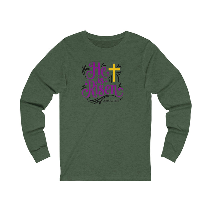 He is Risen Women’s Unisex Jersey Long Sleeve Tee