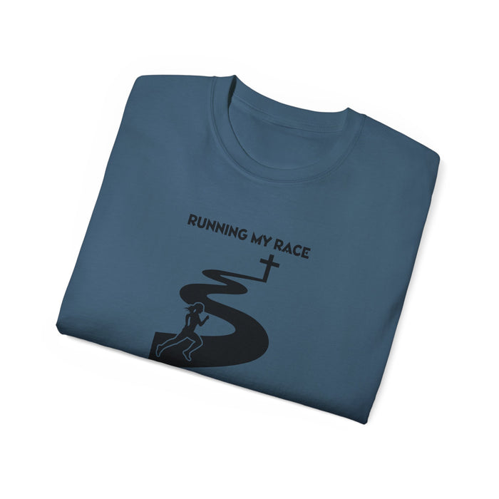 Running My Race Women’s Unisex Ultra Cotton Tee