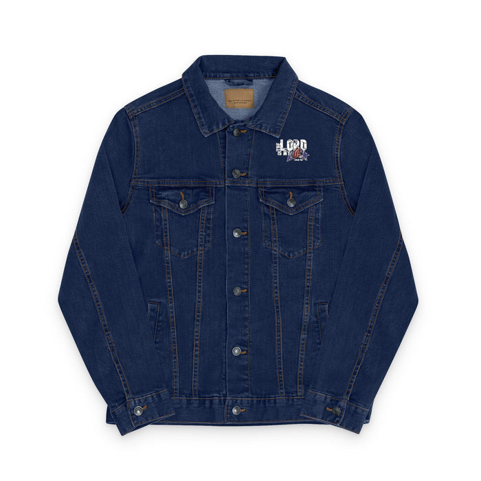 The Lord is My Rock with Back Design Stylish Unisex Denim Jacket