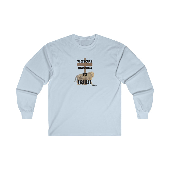 Victory Belongs to Jesus Men’s Ultra Cotton Long Sleeve Tee