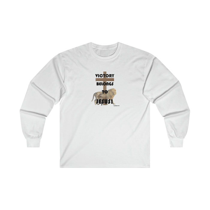 Victory Belongs to Jesus Men’s Ultra Cotton Long Sleeve Tee