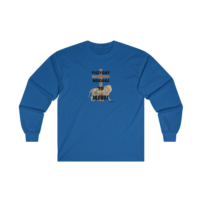 Victory Belongs to Jesus Men’s Ultra Cotton Long Sleeve Tee