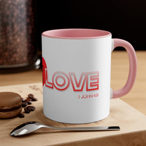 God is Love Accent Coffee Mug, 11oz