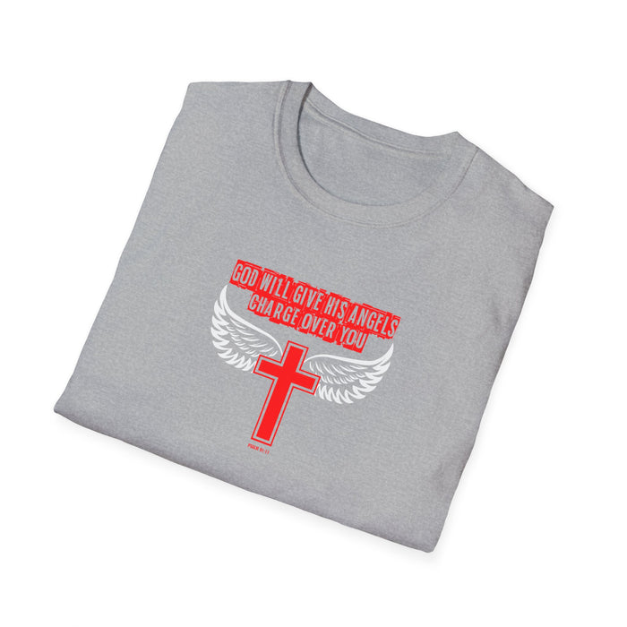 God Will Give His Angels Charge Over You Women’s Unisex Softstyle T-Shirt