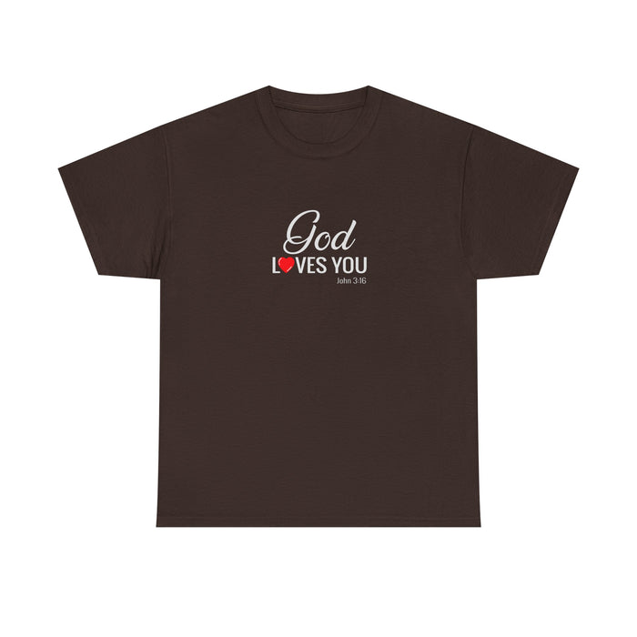 God Loves You Unisex Heavy Cotton Tee