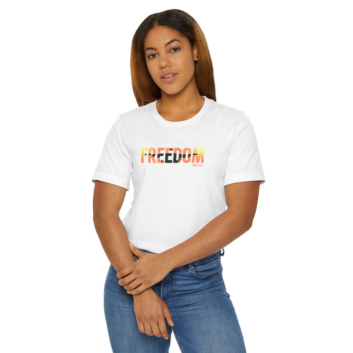 Freedom Sunset T-Shirt — Minimalist Pride Freedom Graphic Tee