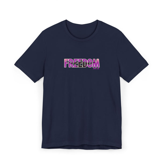 Freedom Graphic Tee — Bold Pink Gradient "FREEDOM" T-Shirt