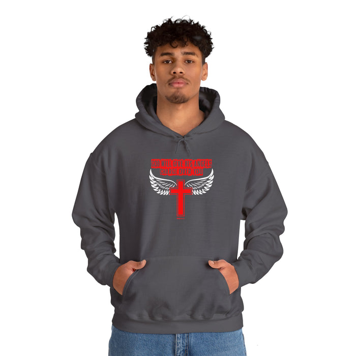 God Will Give His Angels Charge Over You Men’s Unisex Heavy Blend™ Hooded Sweatshirt