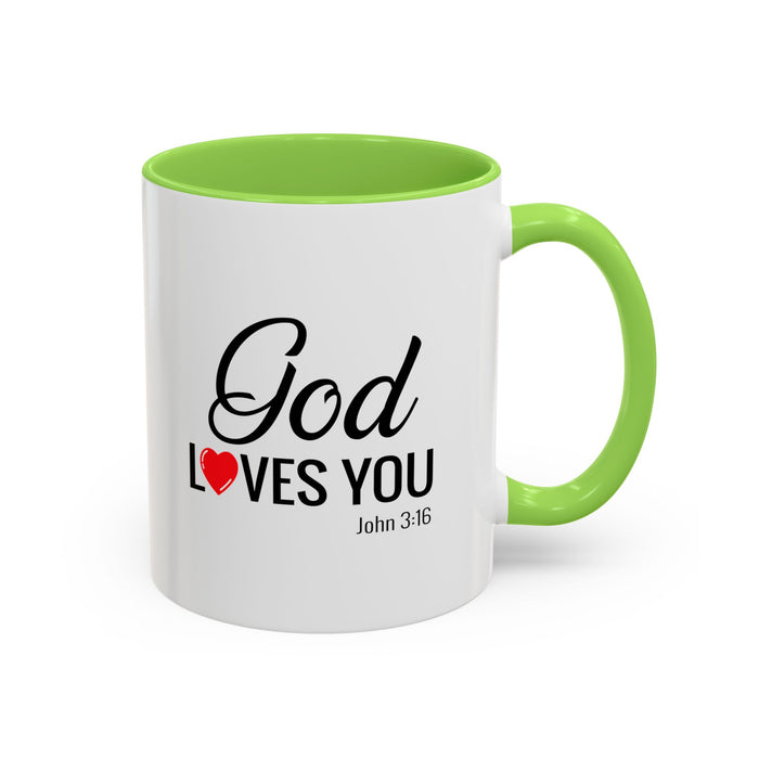 God Loves You Mug — Christian Coffee Cup (John 3:16)