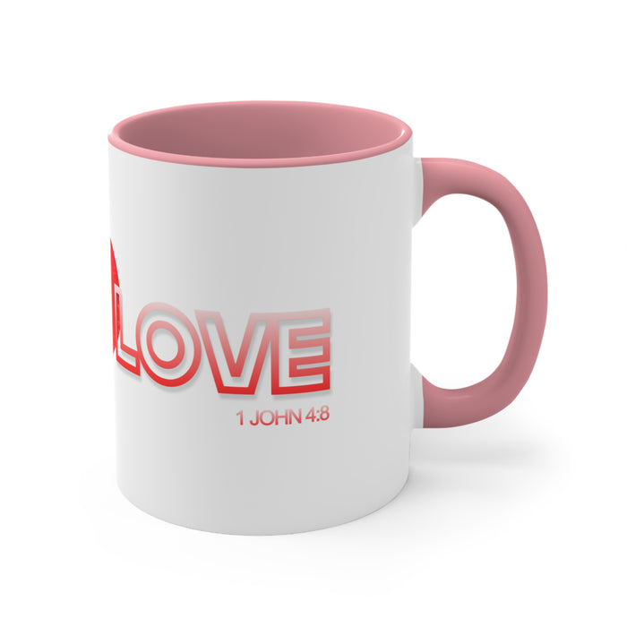 God is Love Accent Coffee Mug, 11oz