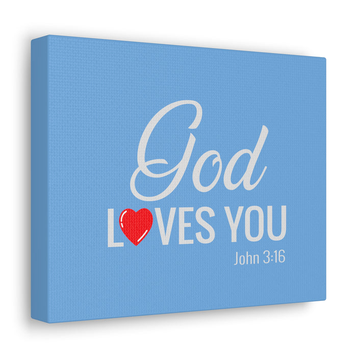 God Loves You Christian Canvas Art