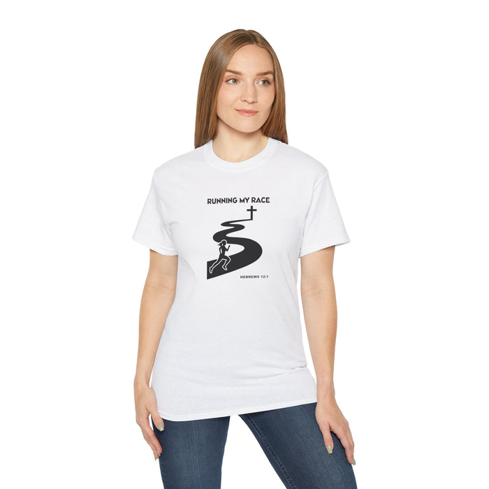 Running My Race Women’s Unisex Ultra Cotton Tee