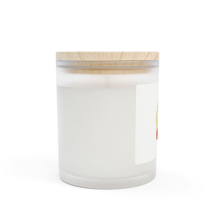 Merry Christmas Frosted Glass Candle, Holiday Decor, Christmas Gift, Home Fragrance, Relaxation Candle, Festive Gift Idea