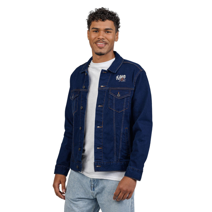 The Lord is My Rock with Back Design Stylish Unisex Denim Jacket