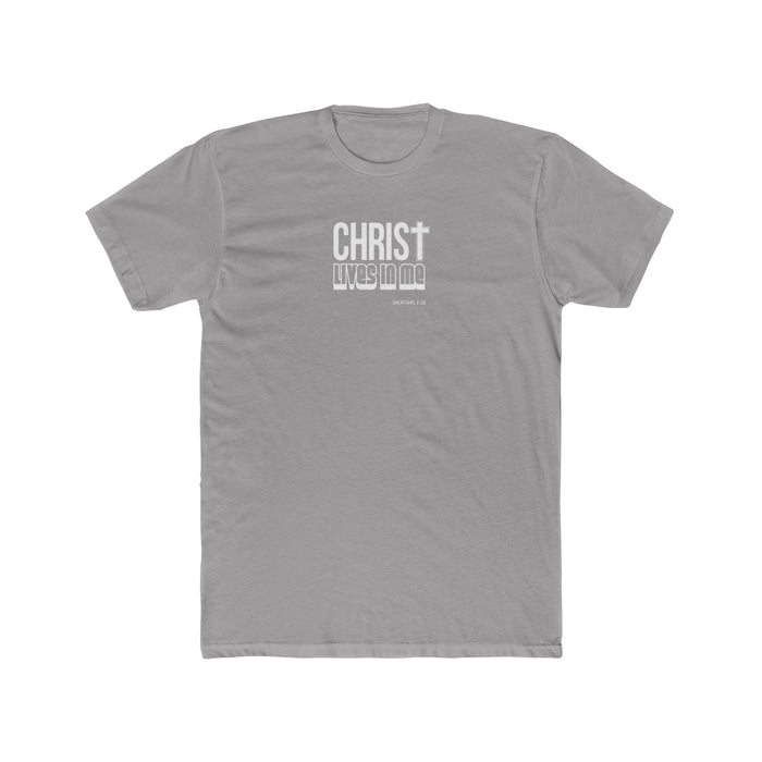 Christ Lives in Me Men's Cotton Crew Tee