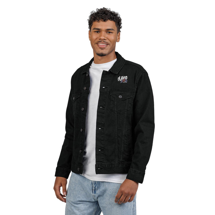 The Lord is My Rock with Back Design Stylish Unisex Denim Jacket