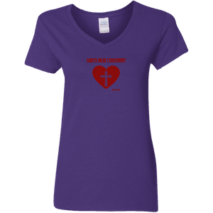 God’s New Covenant Ladies V-Neck Tee