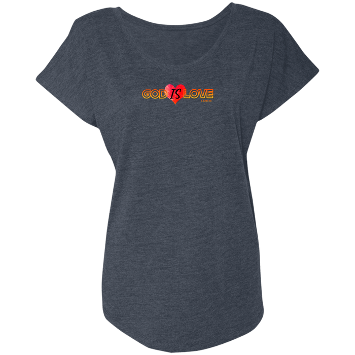 God is Love Ladies Triblend Tee