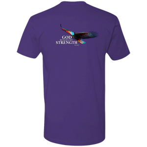 God Renews My Strength Men’s Premium Short Sleeve Tee (Back Design)