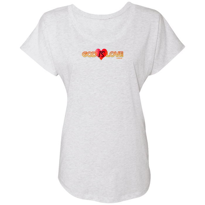 God is Love Ladies Triblend Tee