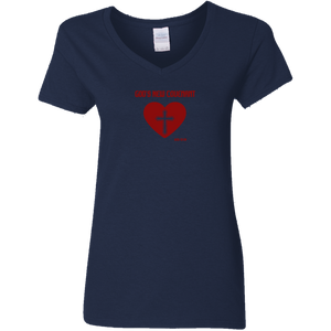 God’s New Covenant Ladies V-Neck Tee