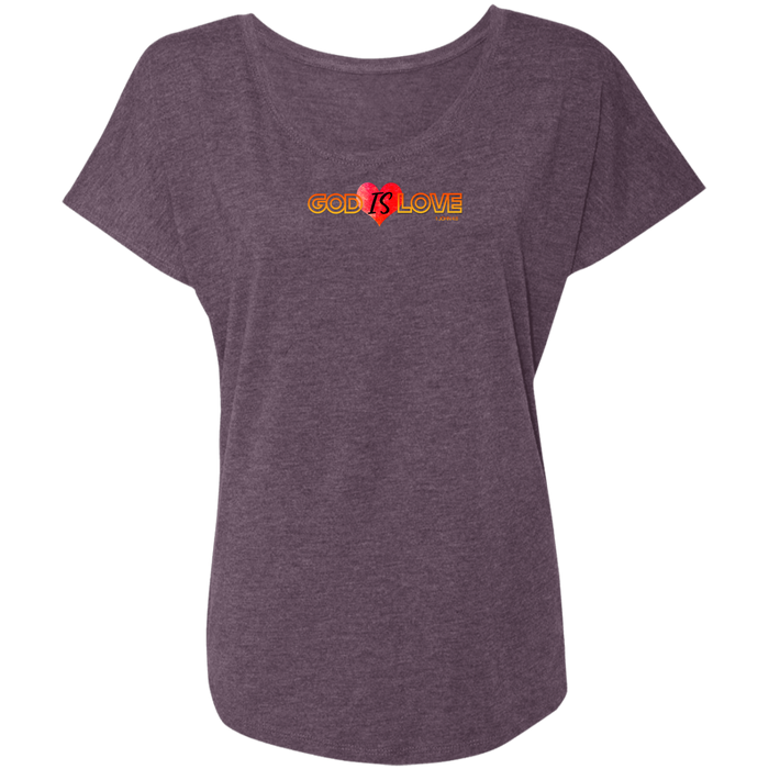 God is Love Ladies Triblend Tee