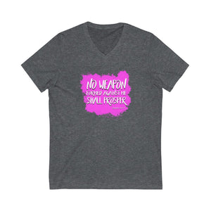 No Weapon Women Unisex Jersey Short Sleeve V-Neck Tee