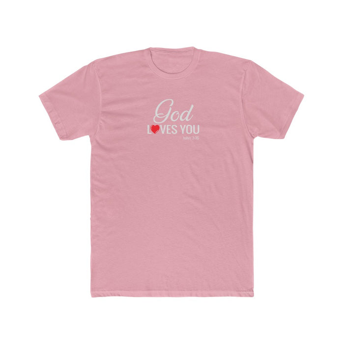 God Loves You Men's Cotton Crew Tee