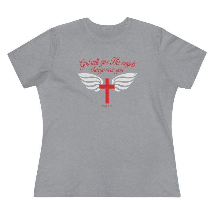 God Will Give His Angels Charge Over You Women's Premium Tee