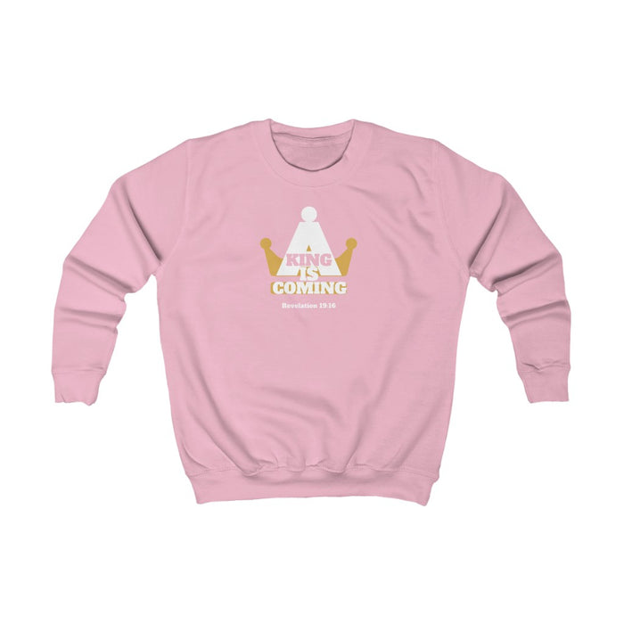 A King Is Coming Kids Sweatshirt