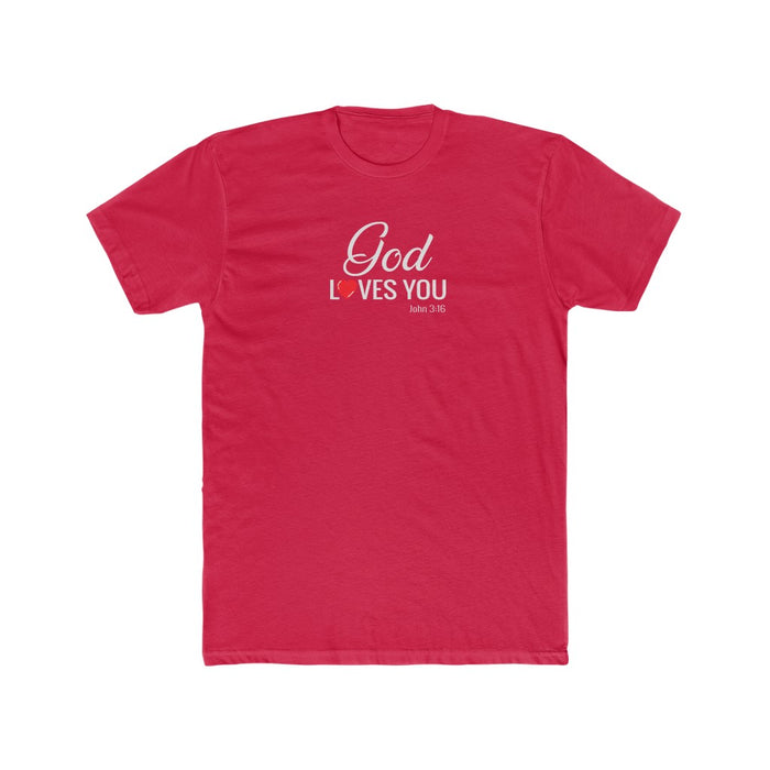 God Loves You Men's Cotton Crew Tee