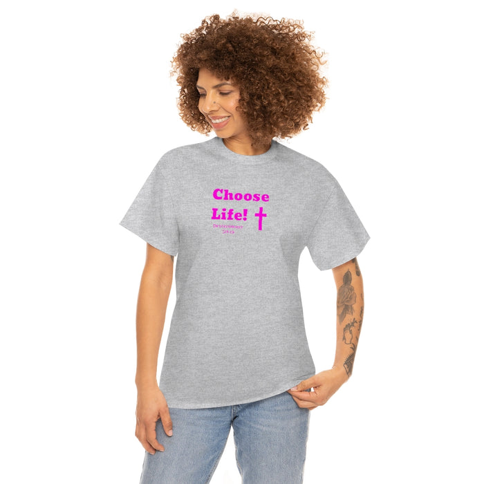 Choose Life 2.0 Women Unisex Heavy Cotton Tee