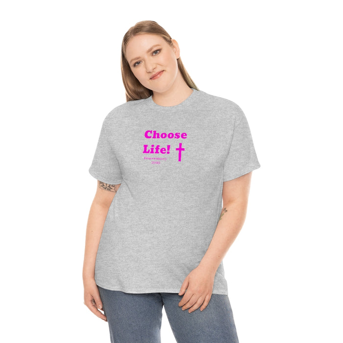 Choose Life 2.0 Women Unisex Heavy Cotton Tee