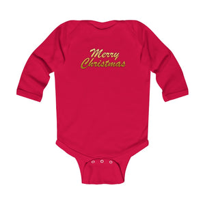 Merry Christmas Infant Long Sleeve Bodysuit