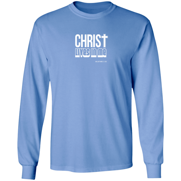 Christ Lives in Me Men’s LS Ultra Cotton Tee Shirt