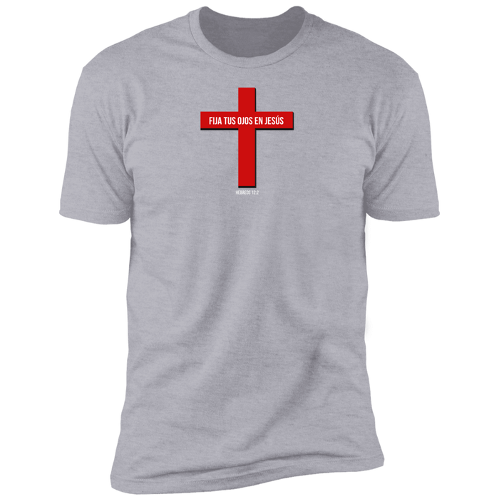 Fija Tus Ojos En Jesús Men’s Premium Short Sleeve Tee Shirt