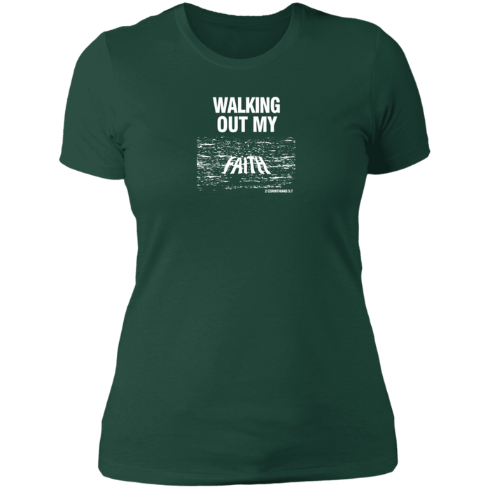 Walking Out My Faith Ladies Boyfriend Tee