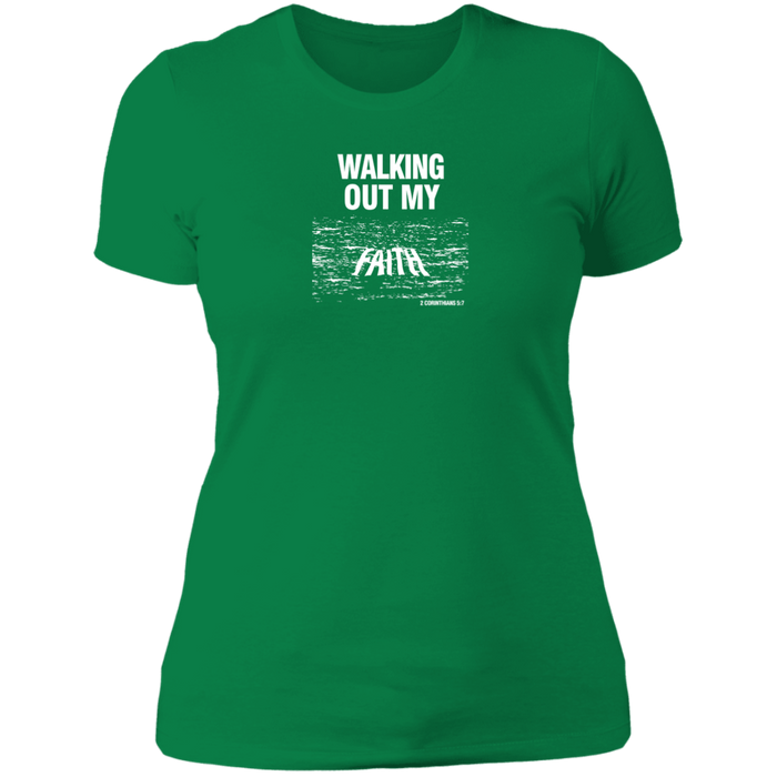 Walking Out My Faith Ladies Boyfriend Tee