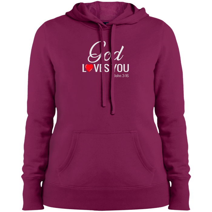 God Loves You Ladies Pullover Hooded Sweatshirt