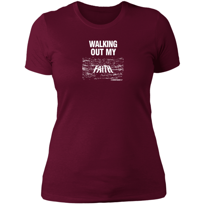 Walking Out My Faith Ladies Boyfriend Tee