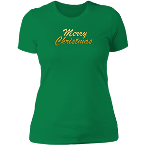 Merry Christmas Ladies Boyfriend Tee