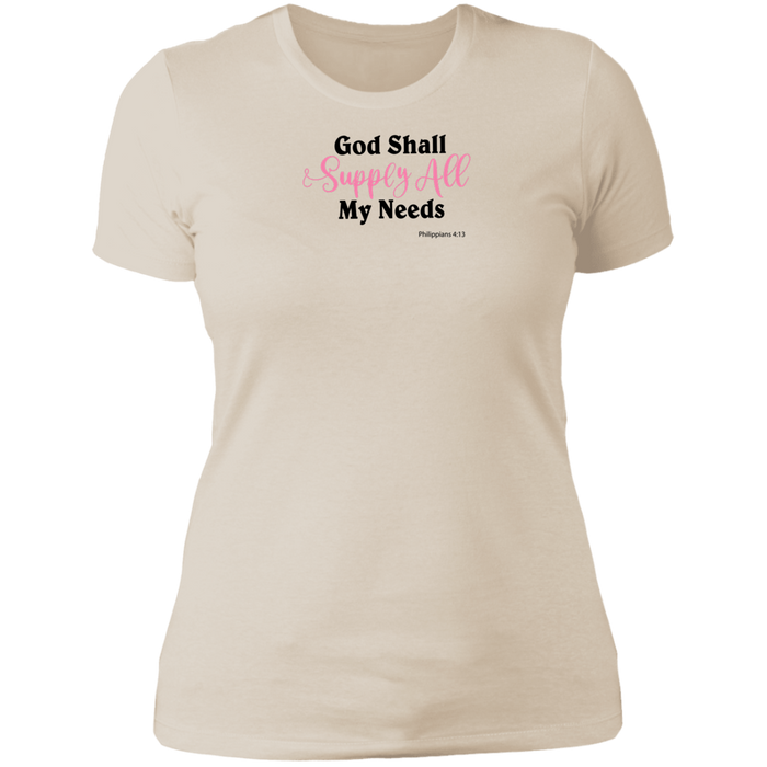 God Shall Supply All My Needs Ladies Boyfriend T-Shirt