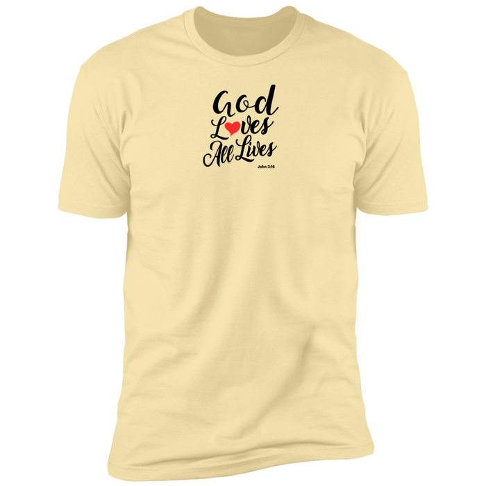 God Loves All Lives Men’s Premium Short Sleeve Tee Shirt