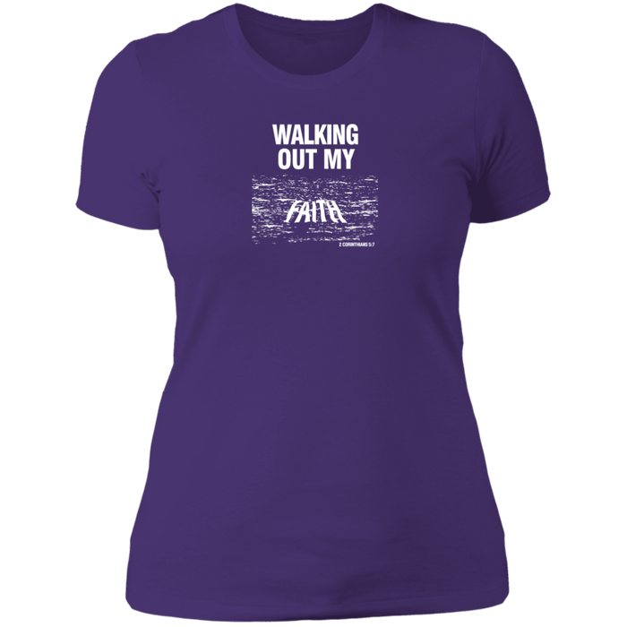 Walking Out My Faith Ladies Boyfriend Tee