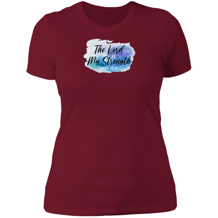 The Lord is My Strength Ladies Boyfriend Tee