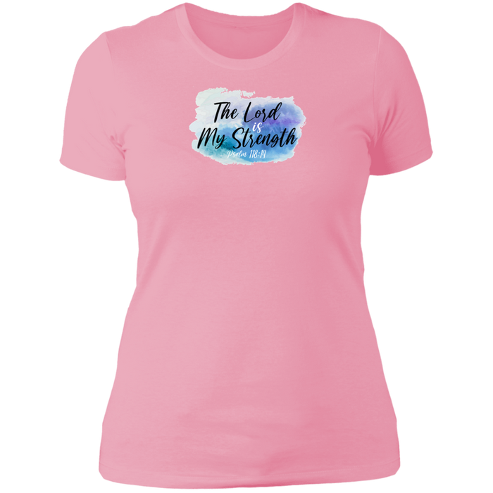 The Lord is My Strength Ladies Boyfriend Tee