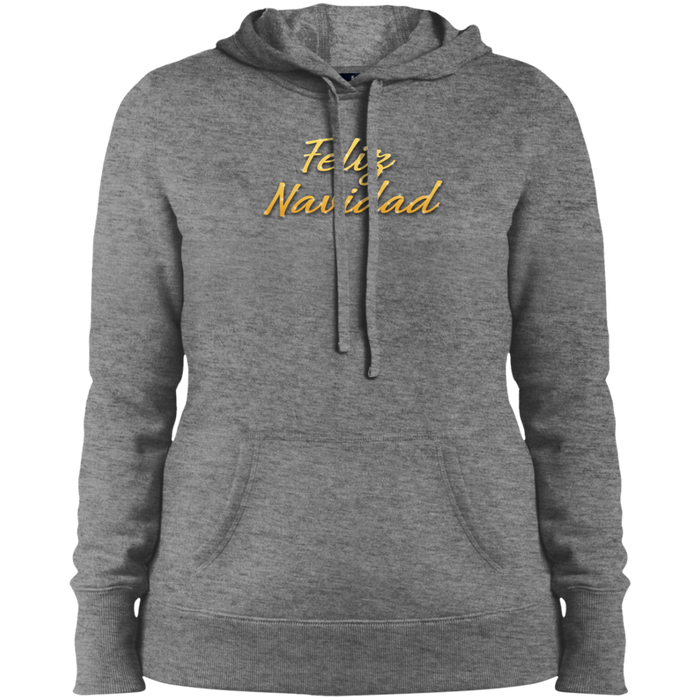 Feliz Navidad Ladies Pullover Hooded Sweatshirt