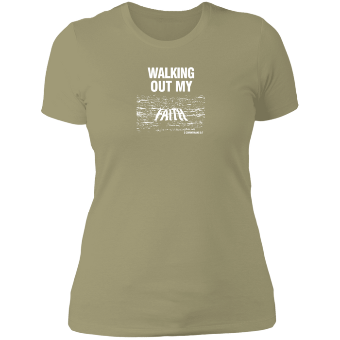 Walking Out My Faith Ladies Boyfriend Tee