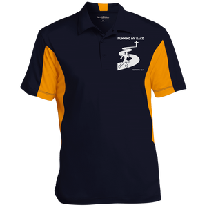 Running My Race Men’s Colorblock 3-Button Polo