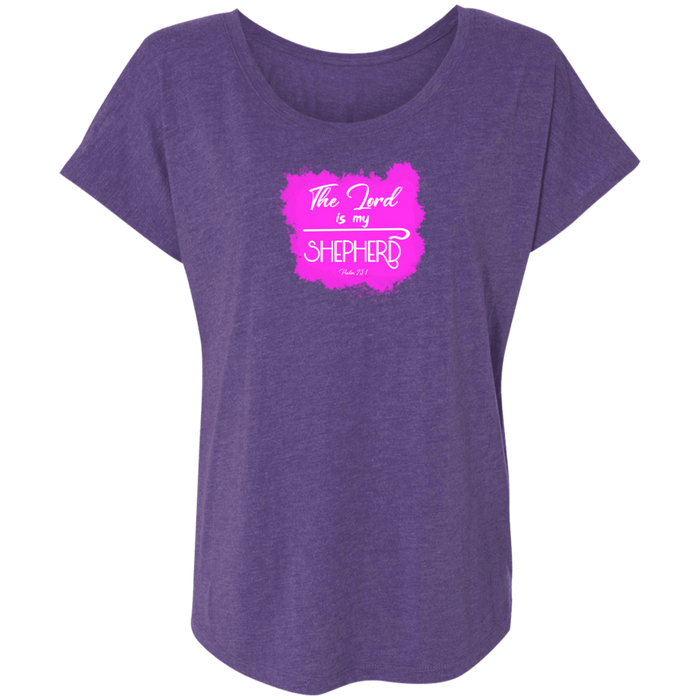 The Lord is My Shepherd Ladies Triblend Dolman